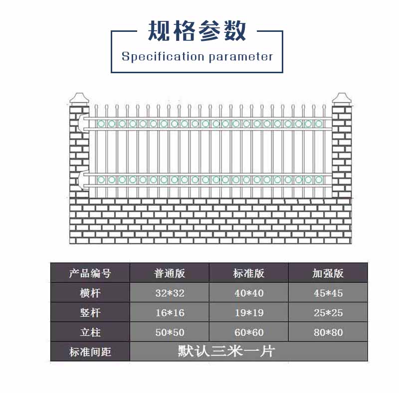 四横梁型钢围墙参数说明